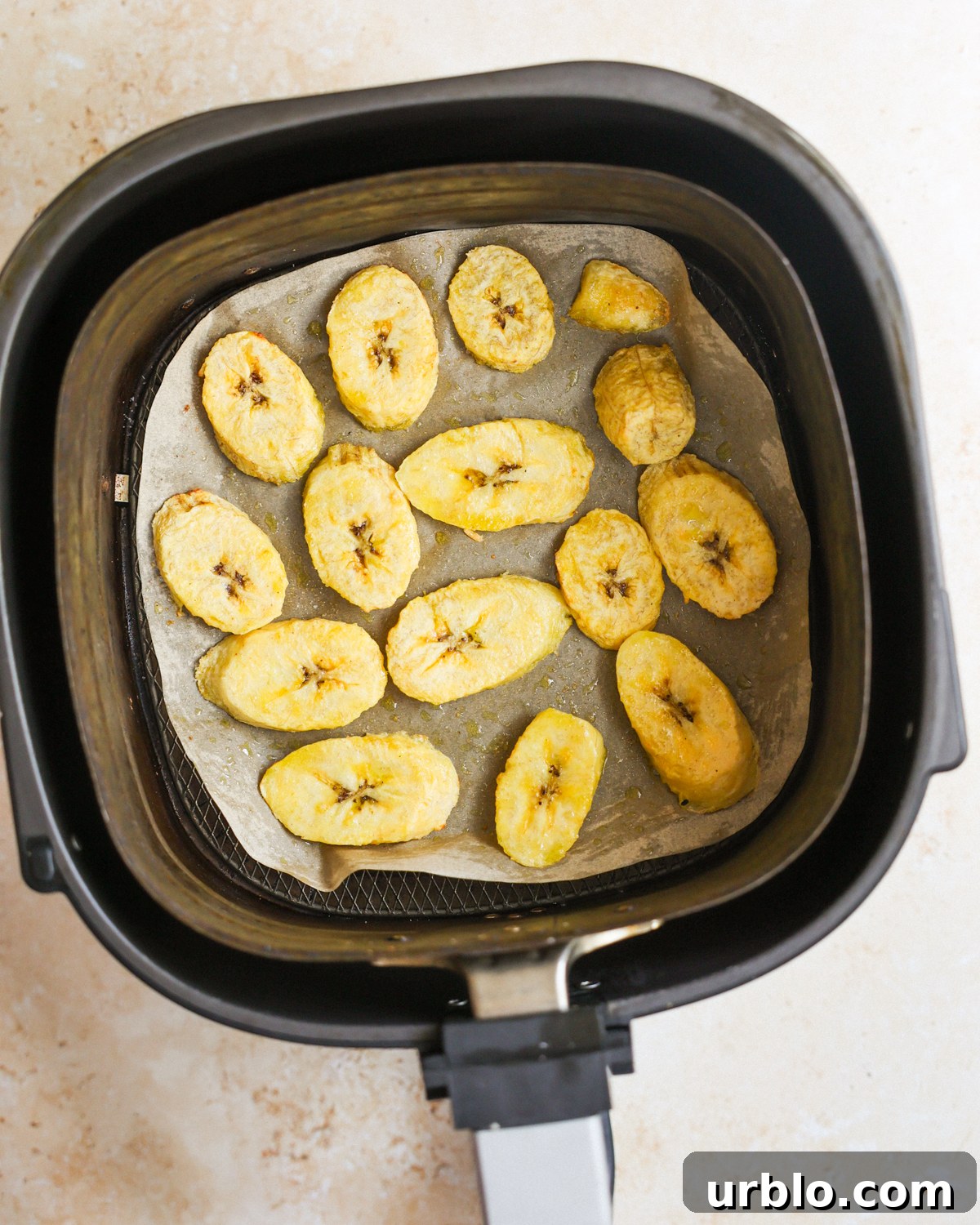 overhead plantains in air fryer