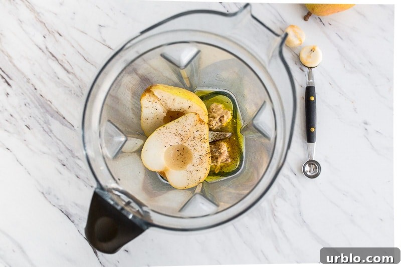 pear salad dressing in a blender