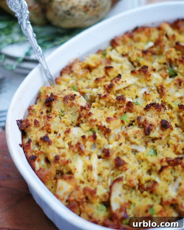 traditional chicken and dressing for a southern holiday meal
