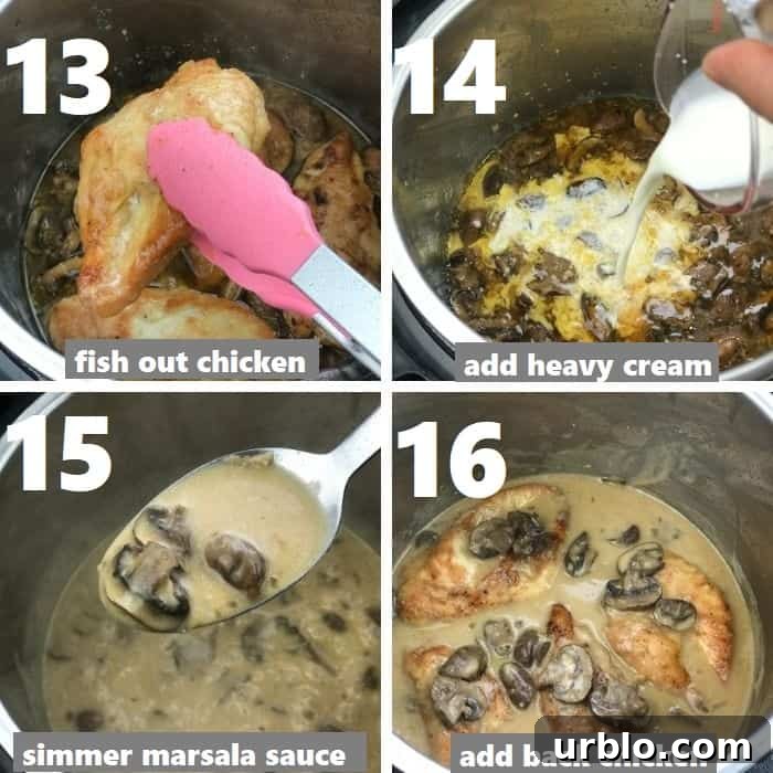 preparing creamy marsala sauce