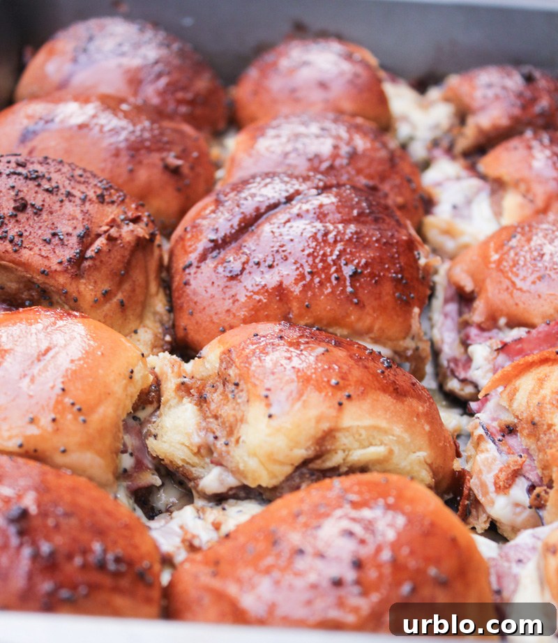 Saucy Roast Beef and Swiss Sliders