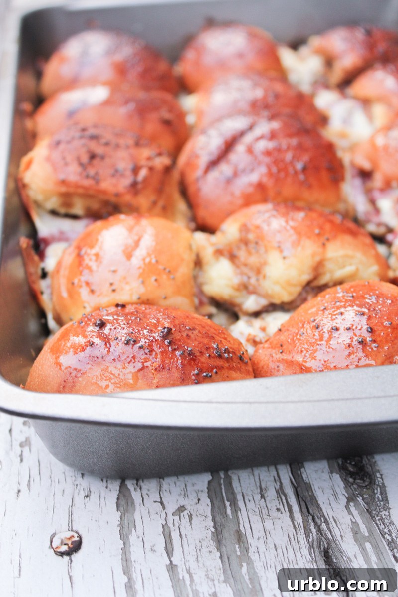 Saucy Roast Beef and Swiss Sliders