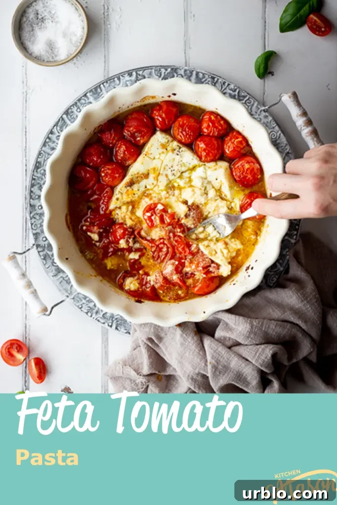 Feta cheese pasta sauce being mixed together with a fork