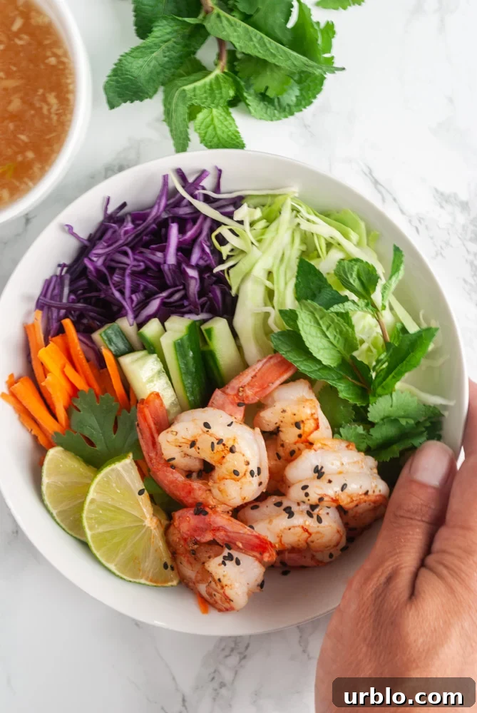 A bowl of Vietnamese shrimp salad.
