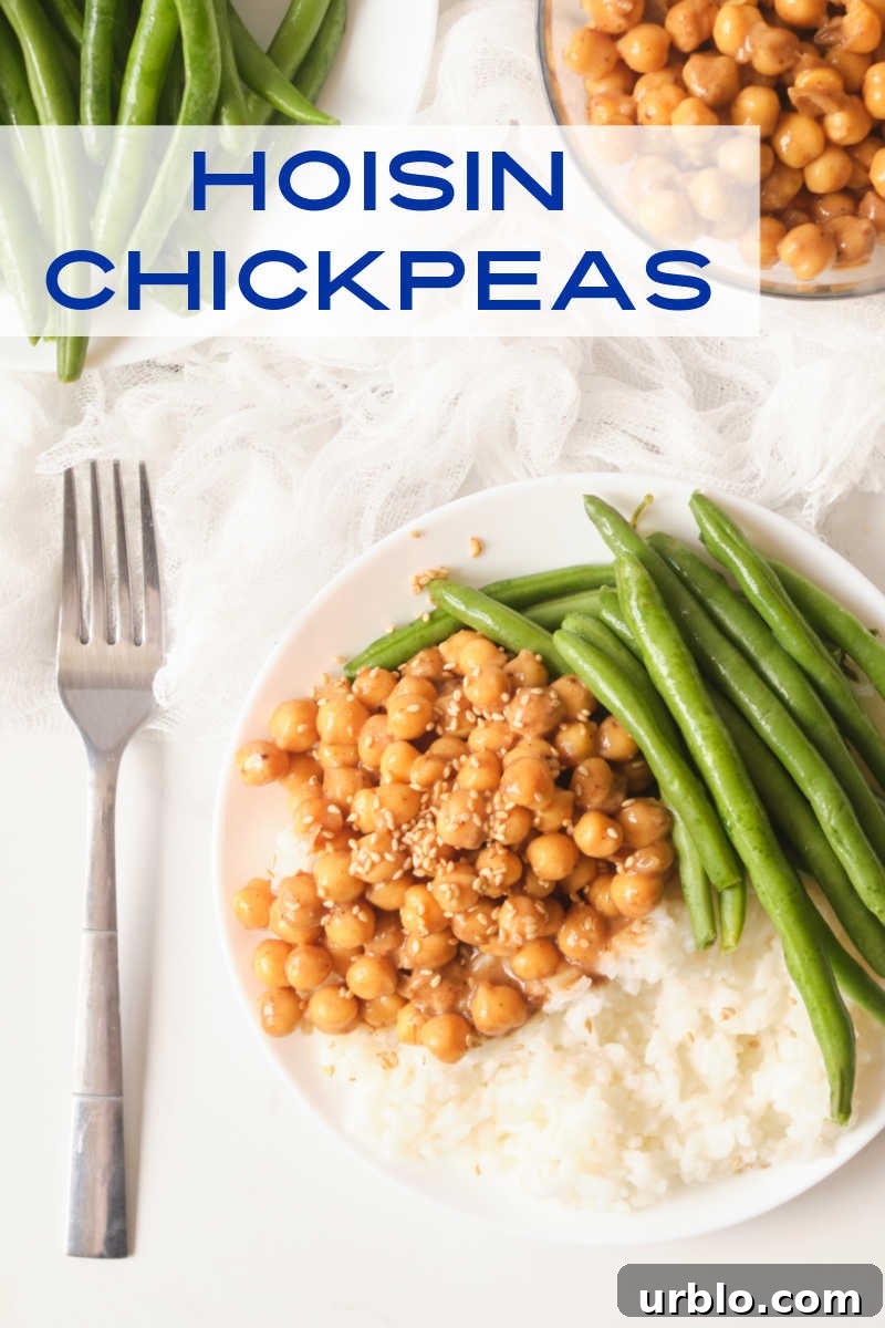 General Tso’s Hoisin Chickpeas — Vegan Comfort Takeout Recipe 4 plated hoisin chickpeas.