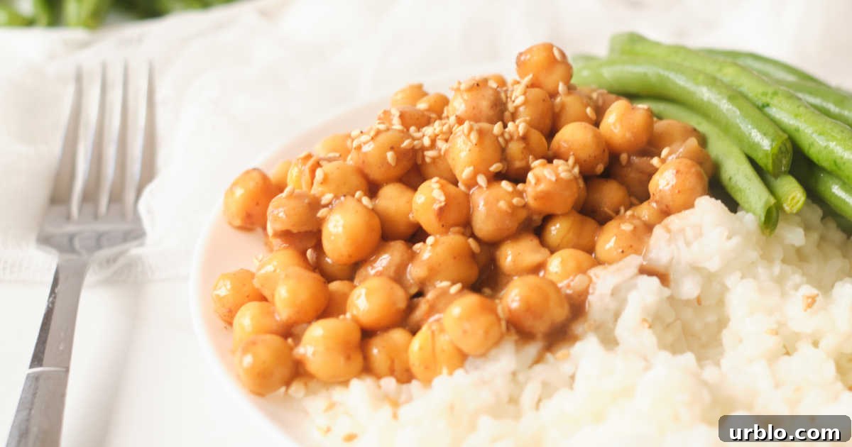 General Tso’s Hoisin Chickpeas — Vegan Comfort Takeout Recipe 5 sesame hoisin chickpeas.