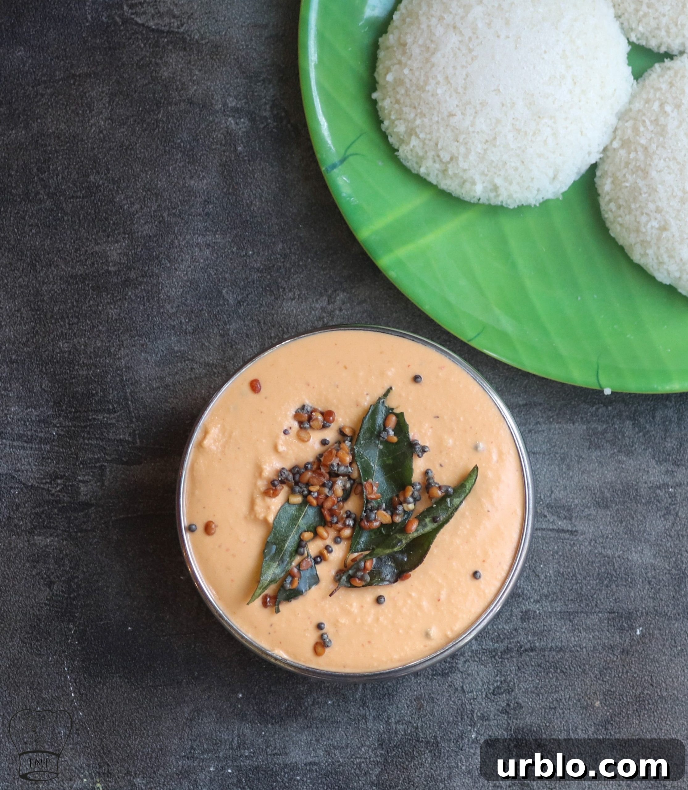 Peanut chutney closeup