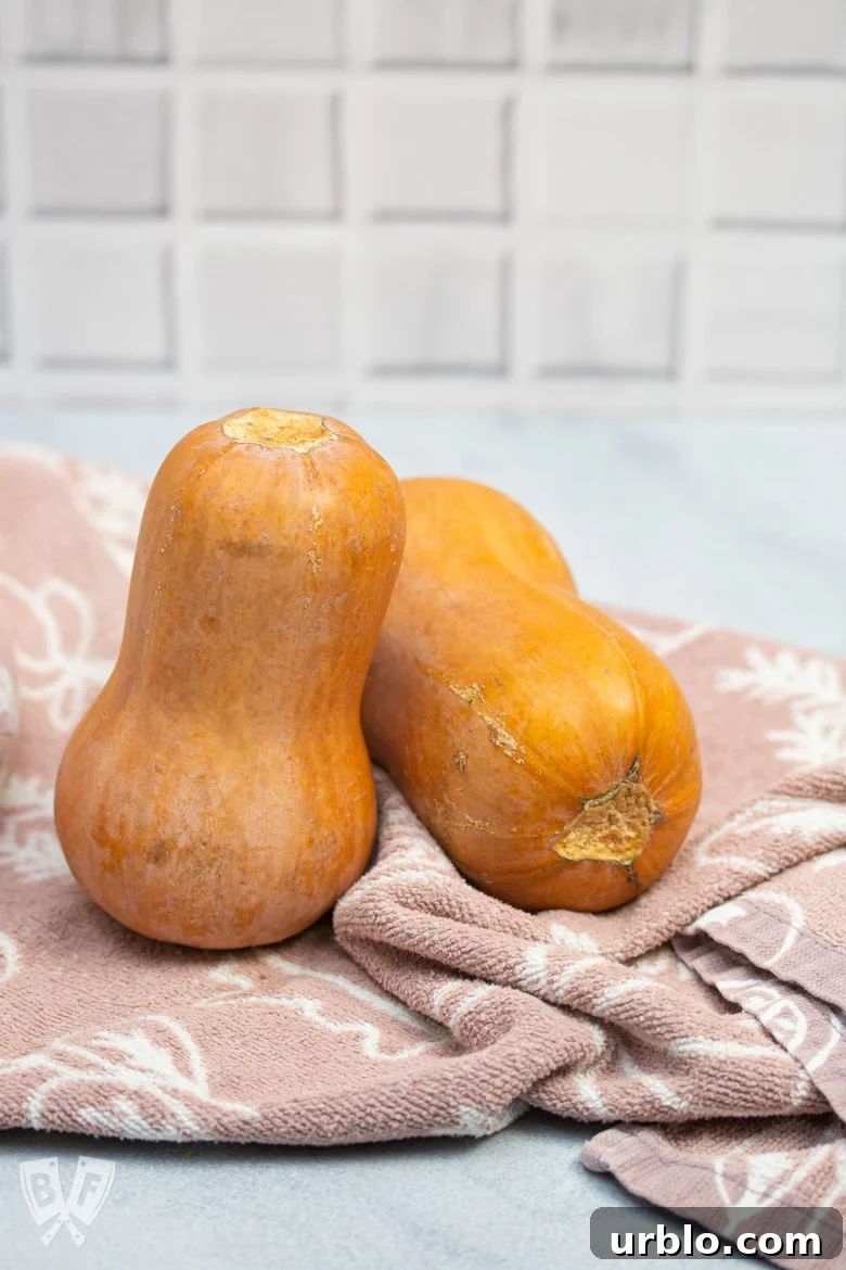Two whole honeynut squash