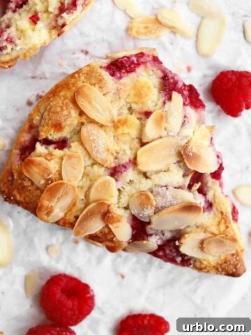 raspberry almond scones