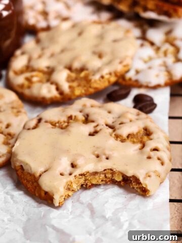 pumpkin spice latte iced oatmeal cookies