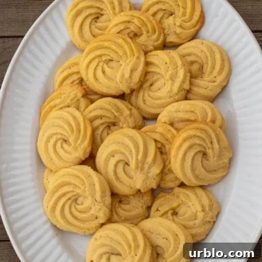 Danish Butter Cookies on a serving platter