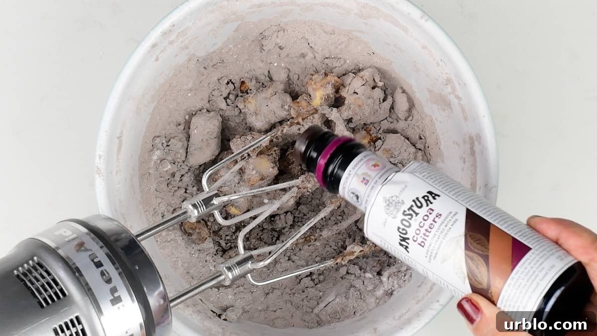 Chocolate frosting being spread