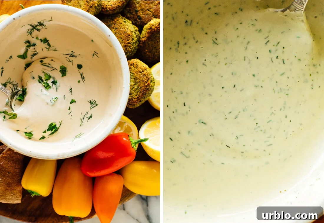herbed tahini sauce variation