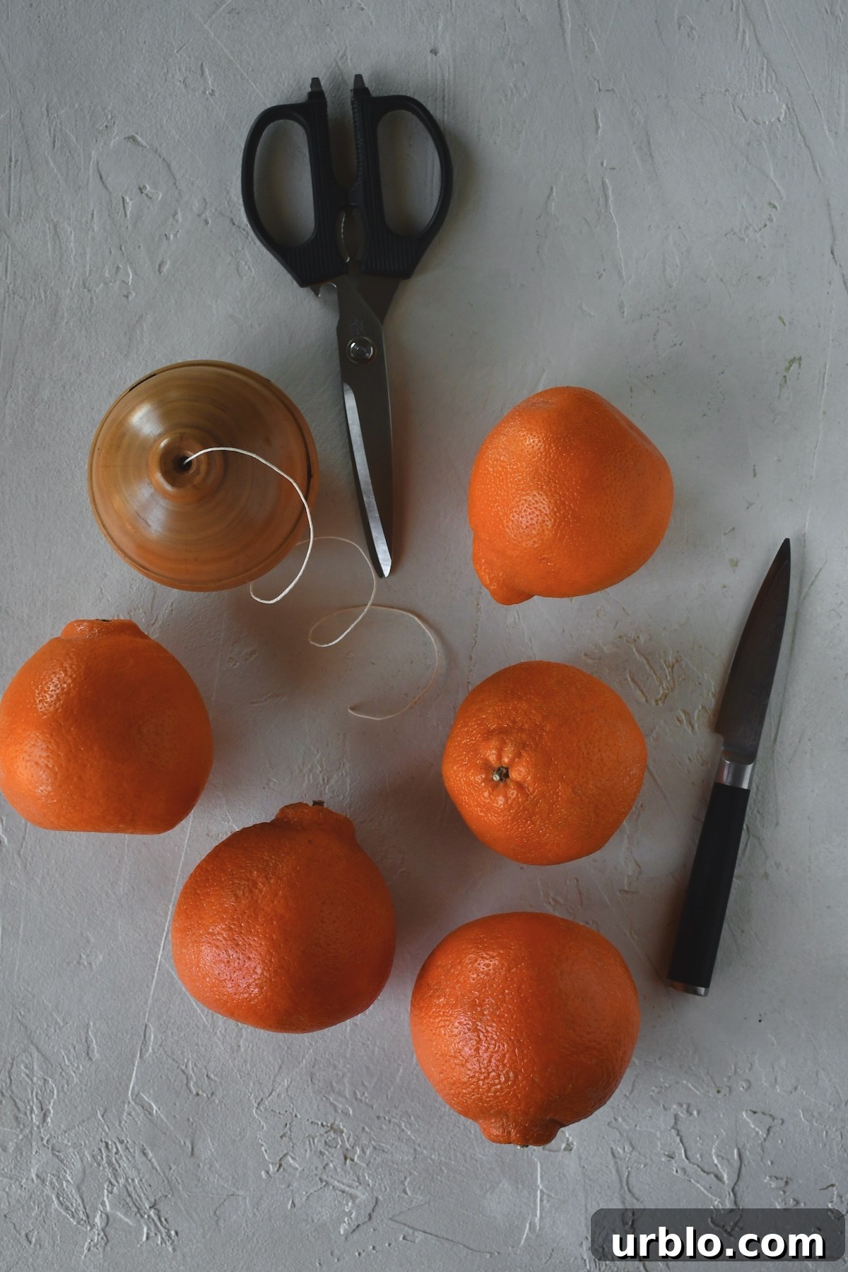 What you need to make an Orange Peel Star Garland.