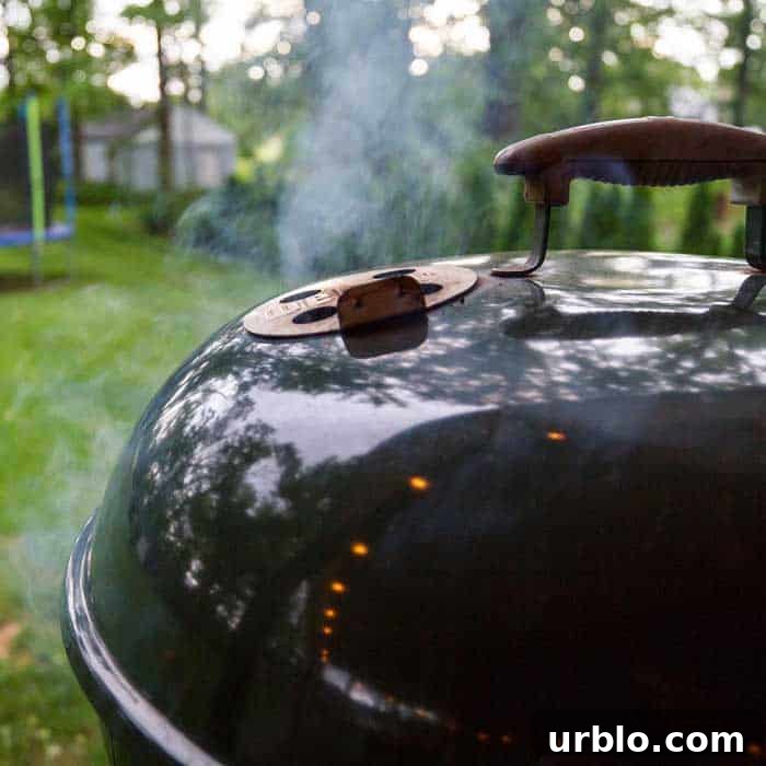 smoke coming out of weber charcoal grill vents