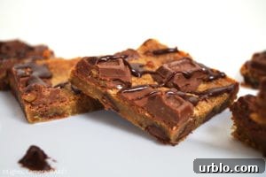 Whittakers Toffee Milk Chocolate Bars. Soft, dense and chewy toffee slice with chocolate chips and Whittakers Toffee Milk Chocolate pieces throughout. Topped with more Whittakers Toffee Milk Chocolate pieces and melted chocolate! Recipe on Lights, Camera, BAKE! #WhittakersToffeeMilkBlock #toffeebars #chocolatetoffeeslice #softtoffeebars #milkchocolatebars
