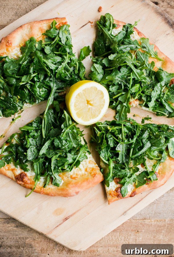 Lemon Truffle Arugula Pizza