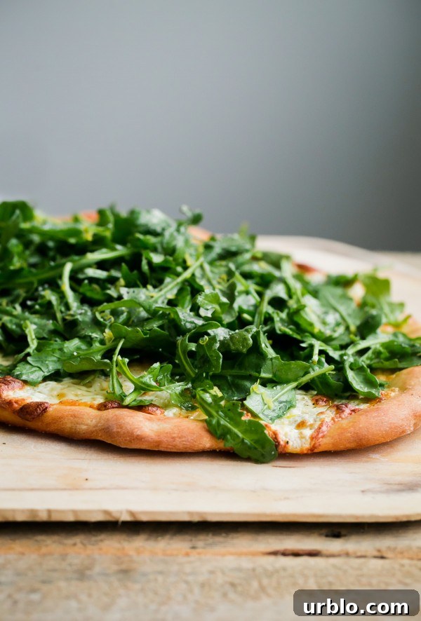 Lemon Truffle Arugula Pizza