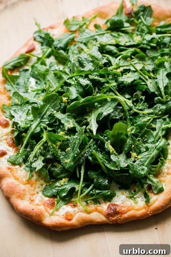 Lemon Truffle Arugula Pizza