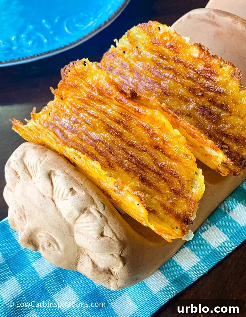 Finished Cheese Taco Shells