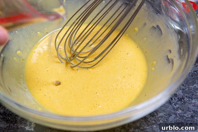 Caesar Dressing Recipe - Freshly Whisked in Glass Bowl
