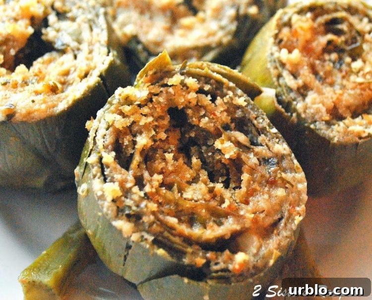 A close up of food with Artichokes and Garlic.