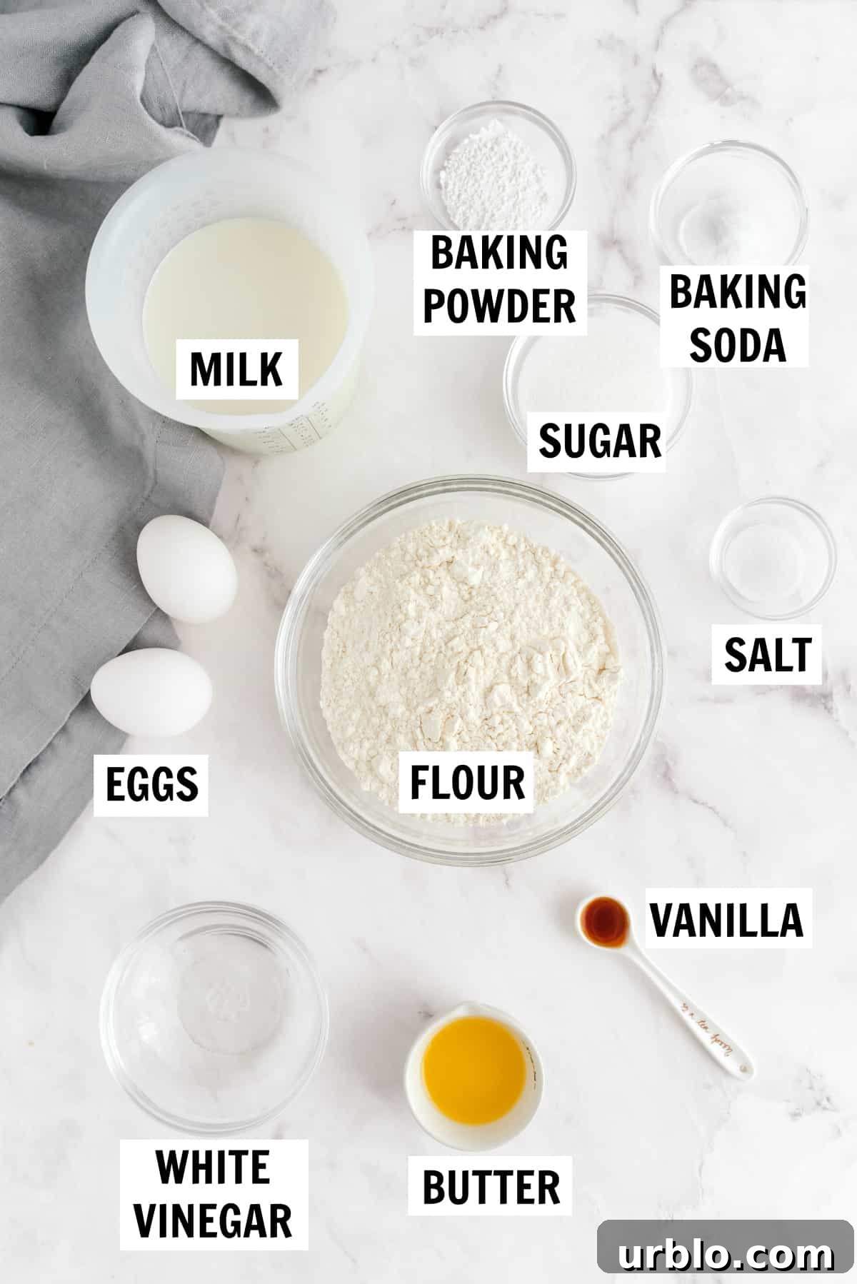 ingredients for easy pancakes