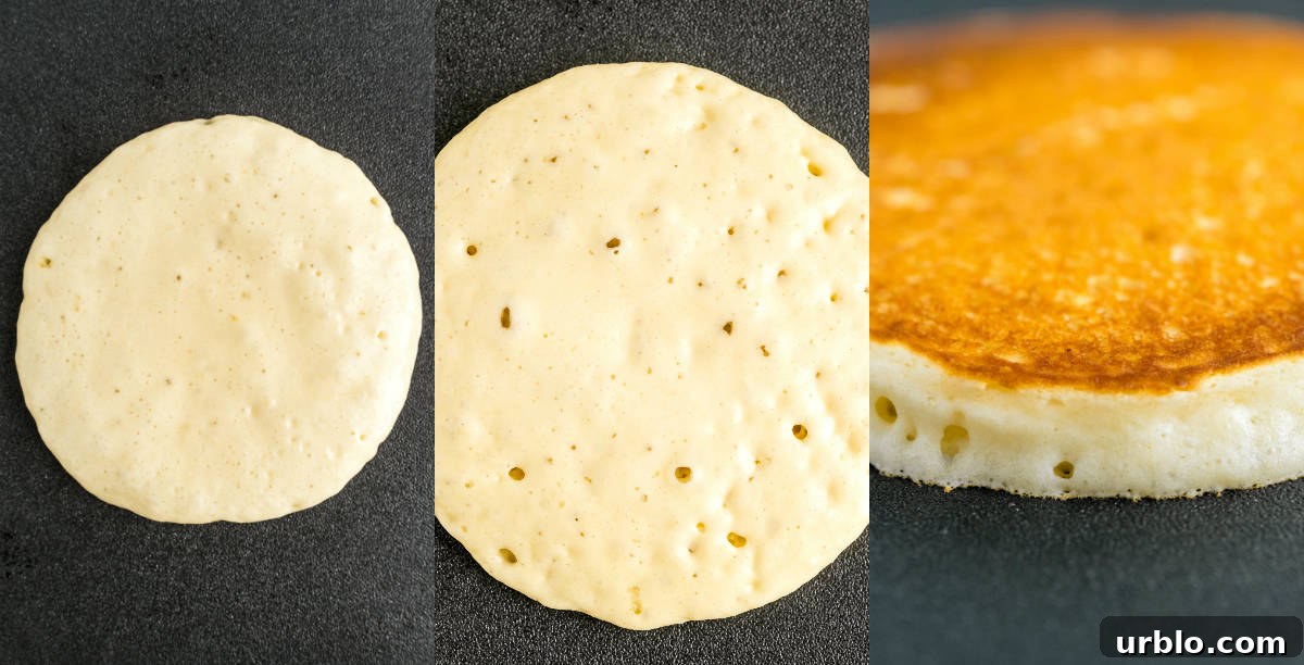 cooking pancakes