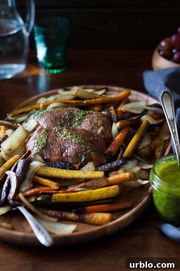 Paleo Pork Roast with Chimichurri Sauce