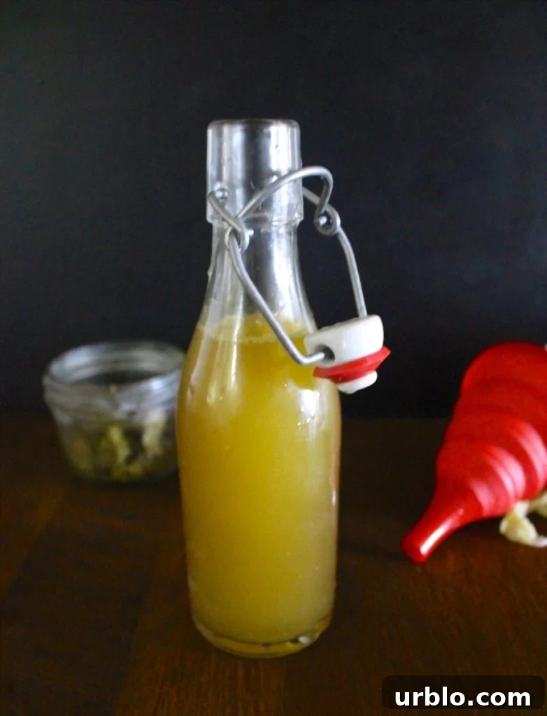 Fermented Jalapeño Garlic Hot Sauce