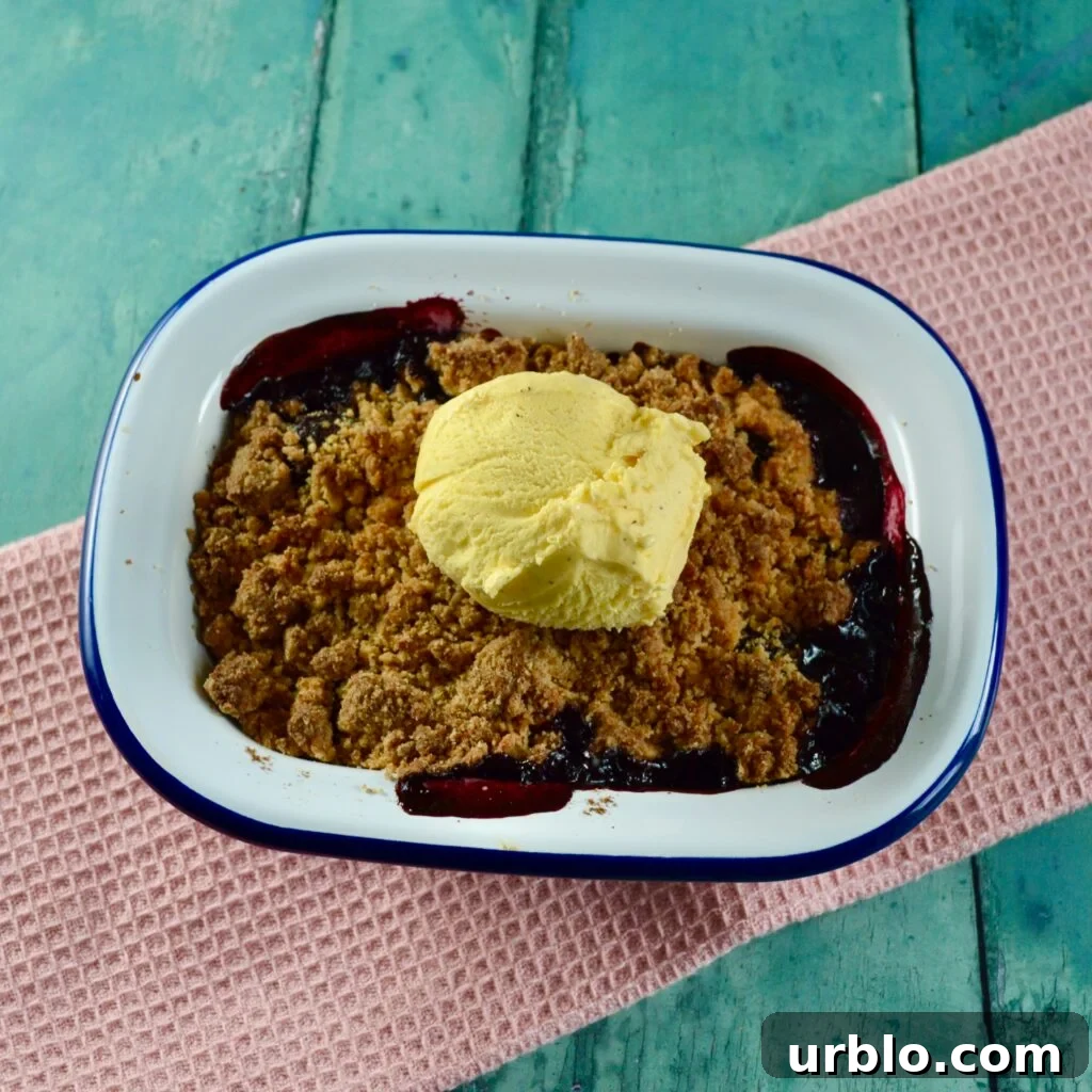 cherry apple crumble