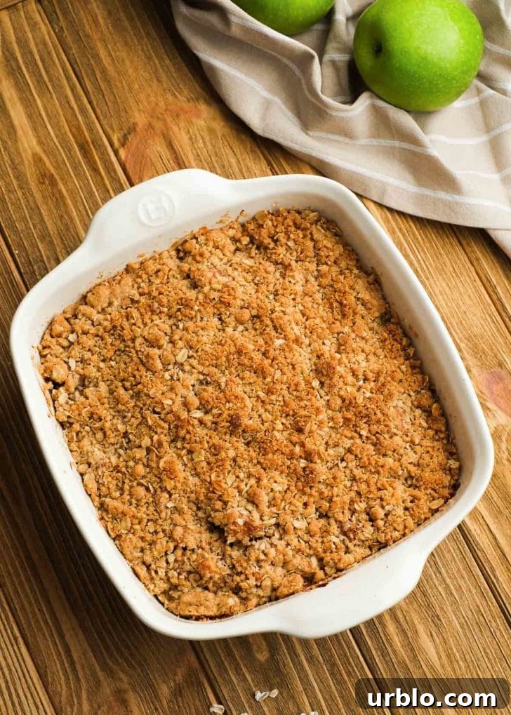 overhead image of cooked apple crips