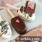 Cakesicles on a marble plate