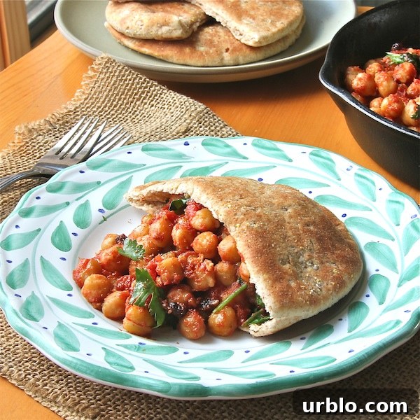legumes, vegetarian entree, vegan, moroccan chickpea in pita pockets recipe