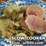 This easy Slow Cooker Ham Steak Dinner recipe is a delicious one pot meal that was devoured in my house. This is a comfort food recipe that is sure to be a family favorite!