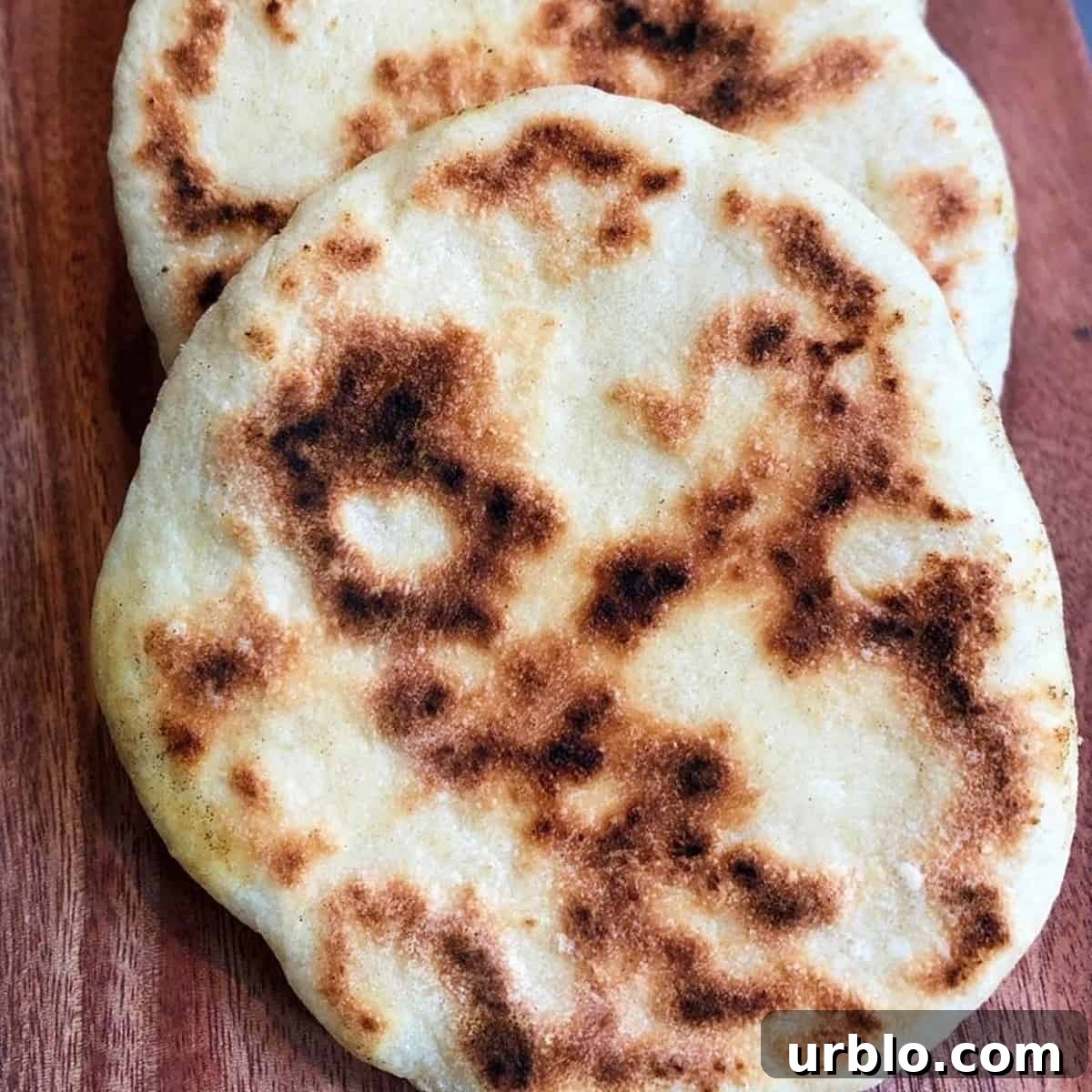 homemade pita bread.