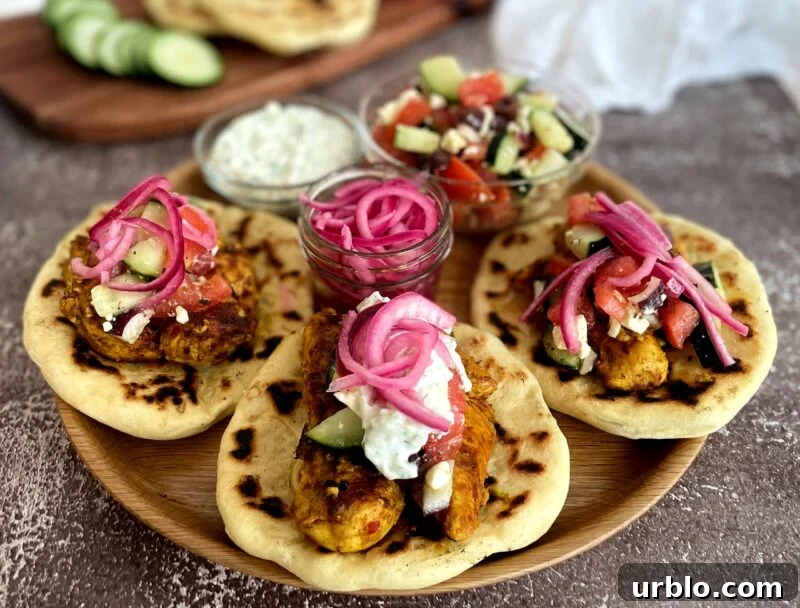 chicken shawarma pita wraps.