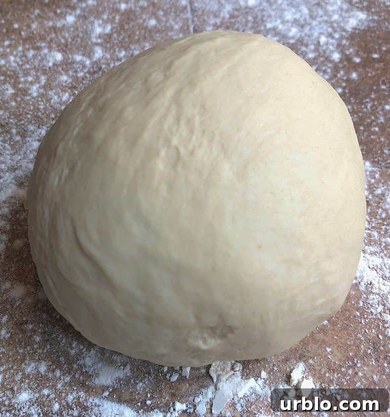pita dough before rising.