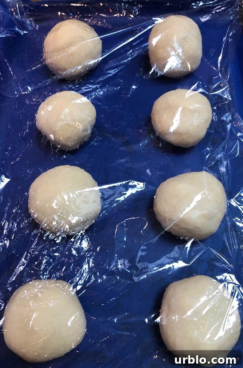 pita balls ready to rise.