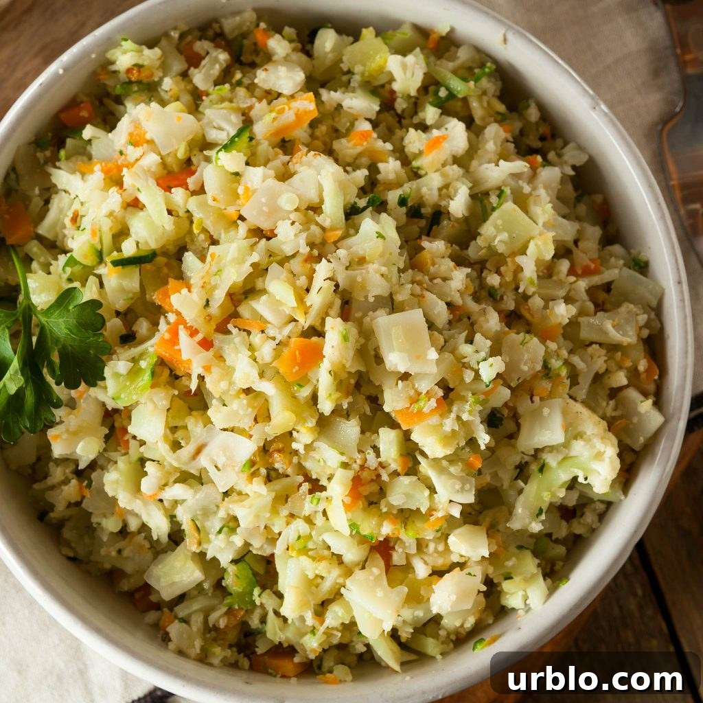 turkey herb stuffing style riced cauliflower clean eating