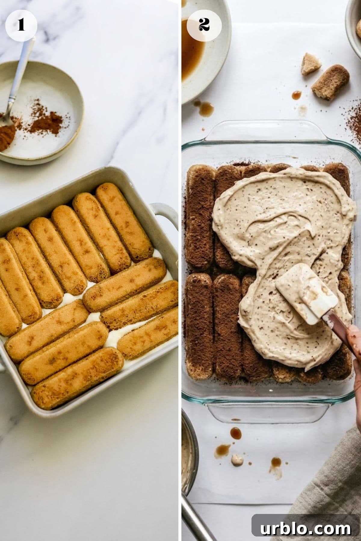 Steps to make this recipe in a ceramic baking dish.