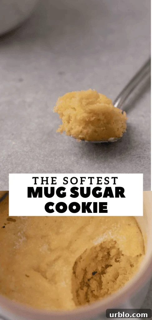 Ultra-Soft Sugar Cookie in a Mug: Quick Single-Serve Recipe 15 sugar cookie mug cake for Pinterest