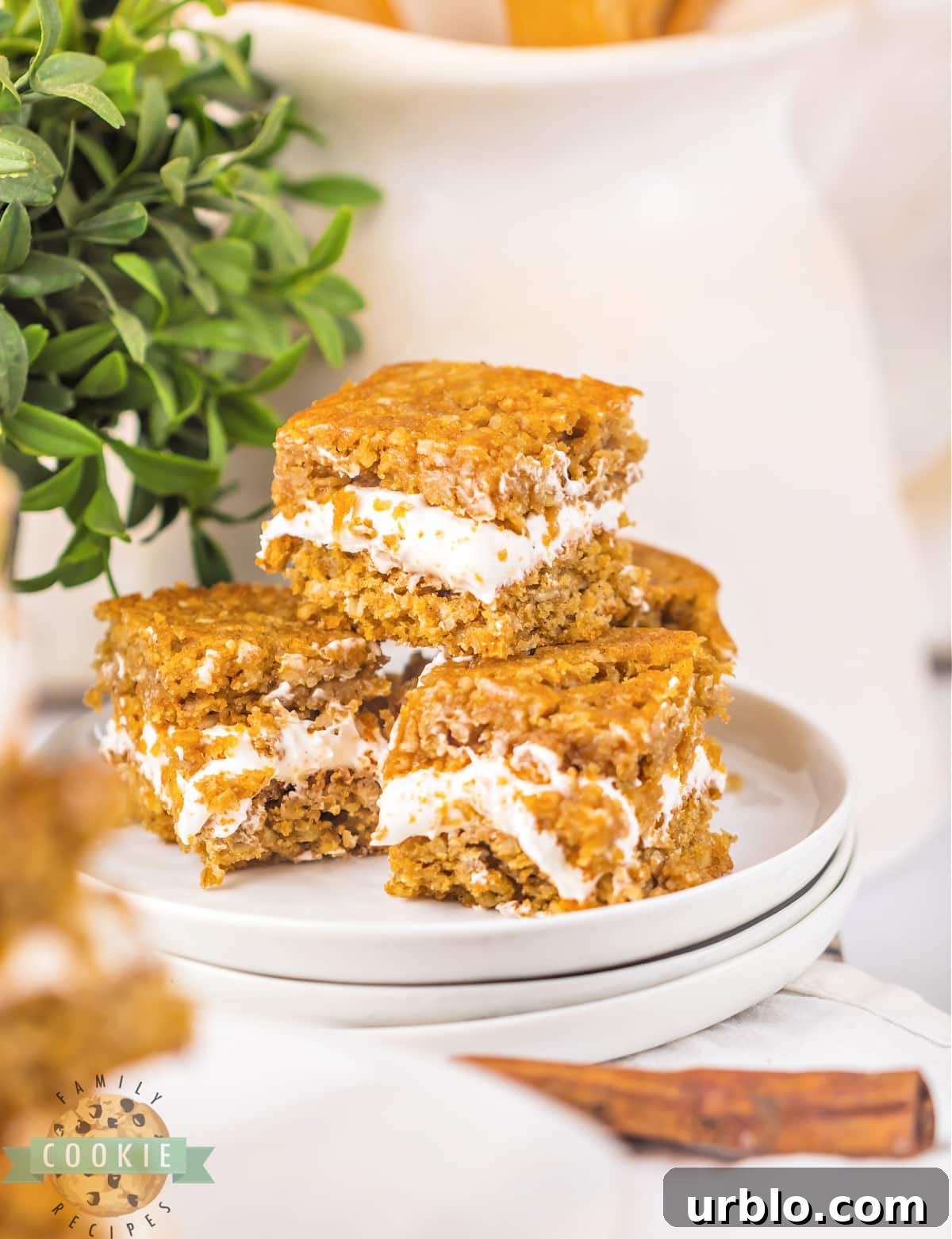 Cookie bars with marshmallow filling in the middle.