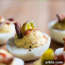 Deviled Eggs Recipe with Bacon, Sriracha, Jalapeño Spicy Deviled Eggs | @bestreciepbox