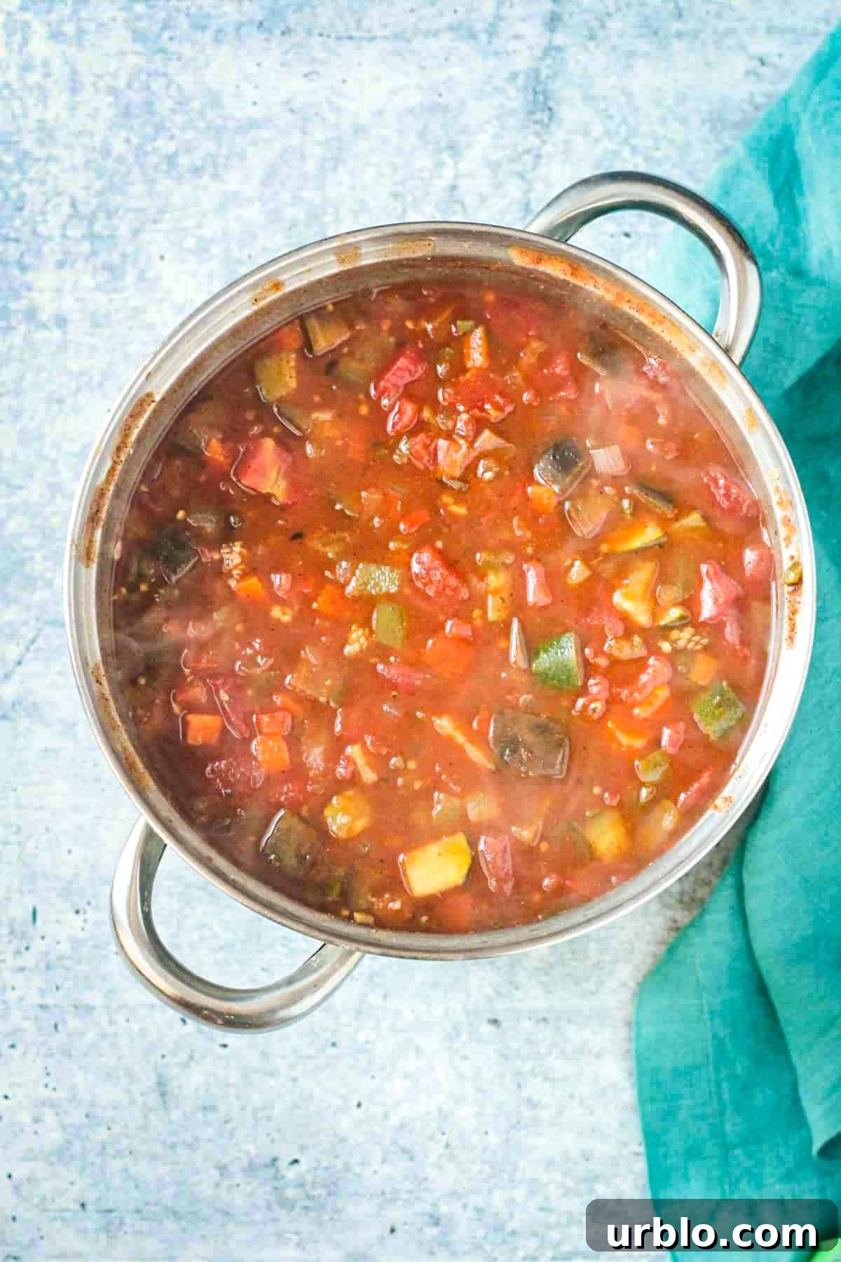 Finished dish in a pot.