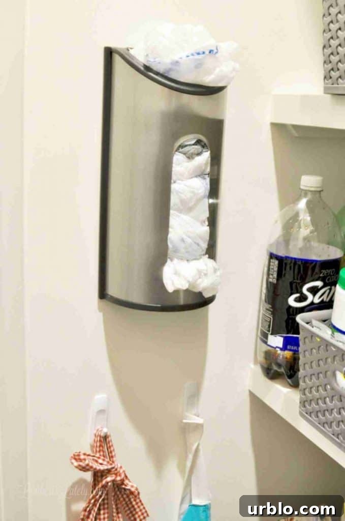 plastic bag holder.