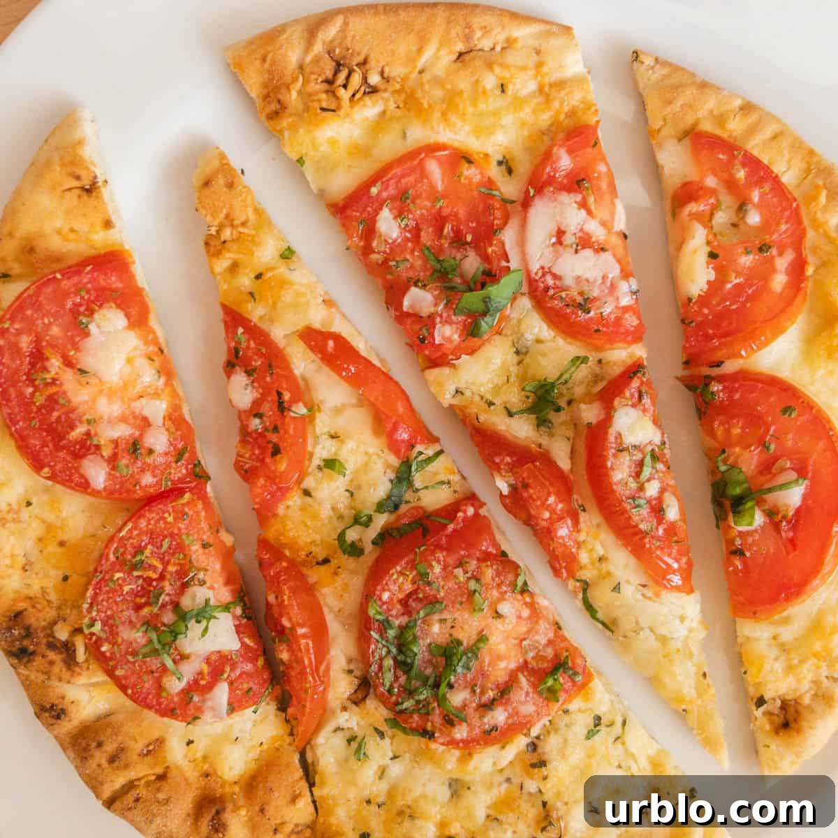 air fryer naan pizza finished cooking and ready to eat