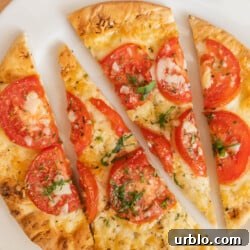 air fryer naan pizza finished cooking and ready to eat