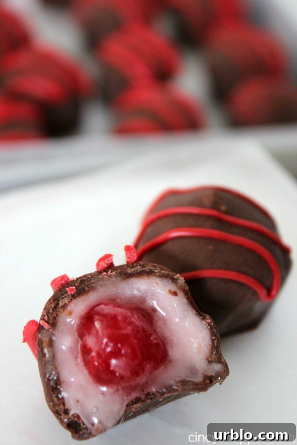 Homemade Chocolate-Covered Cherries Recipe for Perfect Treats 4 Chocolate Covered Cherry ready to dip