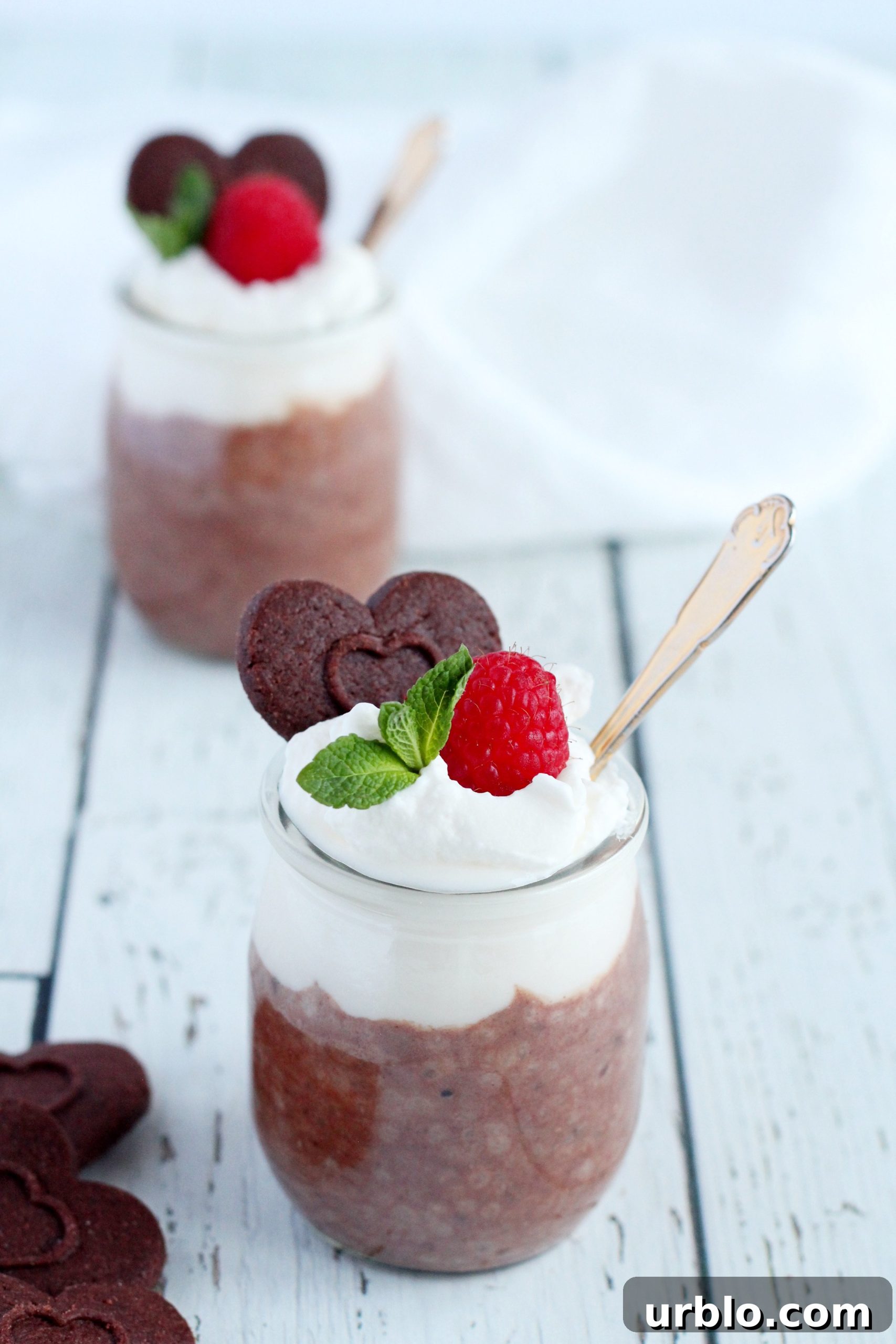 small container with chia pudding